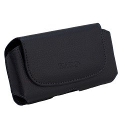 iPhone 5S 5 5C 4S Extendable Horizontal Pouch (Round Black)